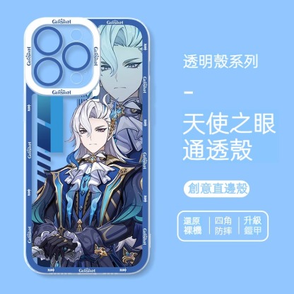 蘋果 系列原神那維萊特全包透明防摔透明手機殼