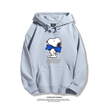 史努比聯名衛衣2023秋冬新款親子情侶裝薄絨款連帽衛衣