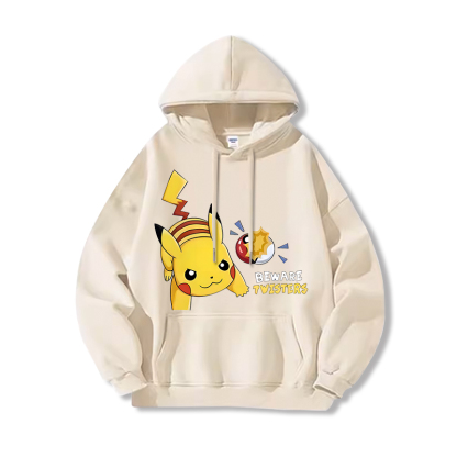 寶可夢 聯名衛衣2024秋冬新款親子情侶裝薄絨款連帽衛衣