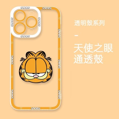 蘋果 系列加菲貓天使眼透明防摔軟殼