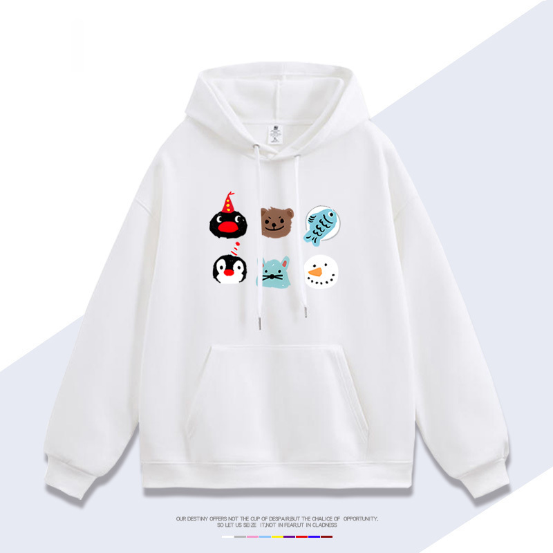 企鵝家族pingu 聯名衛衣2025秋冬新款 親子情侶裝連帽衛衣