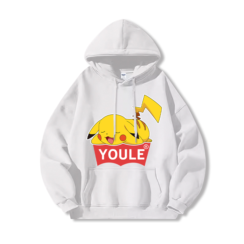 寶可夢 聯名衛衣2024秋冬新款親子情侶裝薄絨款連帽衛衣