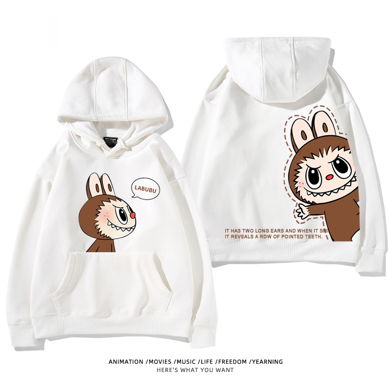 labubu新款 寬鬆百搭 秋冬款 寬鬆連帽衛衣
