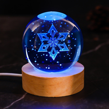原神 神之眼水晶球 LED創意桌面擺件