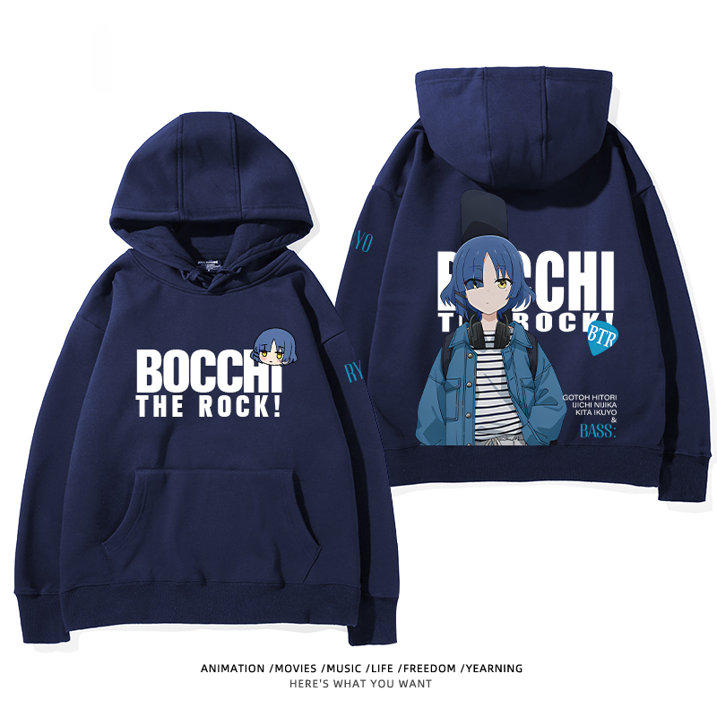 孤獨搖滾 聯名衛衣2024秋冬新款親子情侶裝薄絨款連帽衛衣