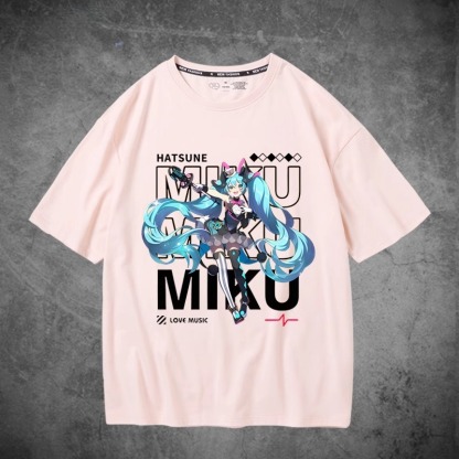 初音未來聯名衛衣2024秋冬新款親子情侶裝薄絨款連帽衛衣