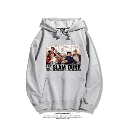 灌籃高手聯名衛衣2023秋冬新款親子情侶裝薄絨款連帽衛衣