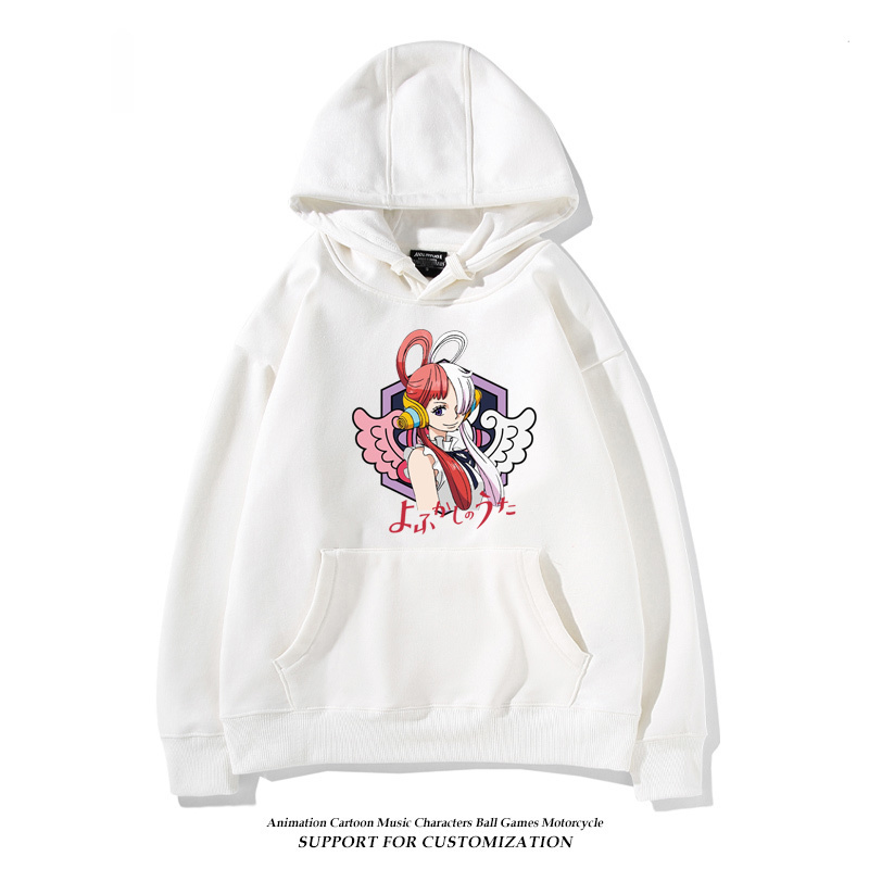 航海王紅髮歌姬烏塔 聯名衛衣2024秋冬新款親子情侶裝薄絨款連帽衛衣