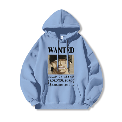 航海王 聯名衛衣2024秋冬新款親子情侶裝薄絨款連帽衛衣