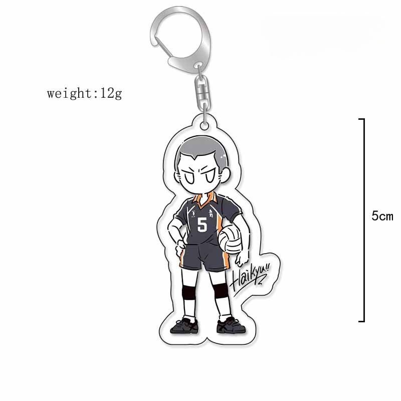 排球少年鑰匙扣動漫影山飛雄日向翔陽孤爪研磨西谷夕及川徹月島螢掛飾【單買三件起送】