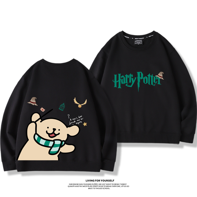 線條小狗2023親子情侶裝 圓領長袖