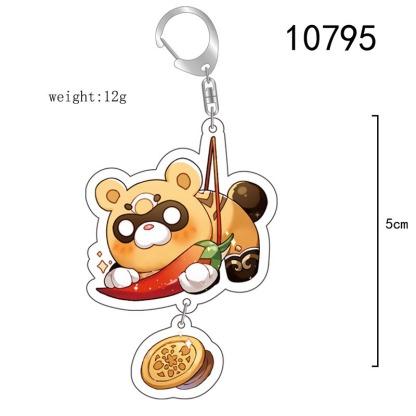 原神八重神子魈可莉刻晴亞克力萬葉熒七七鍾離亞力克鑰匙扣掛飾【單買三件起送】