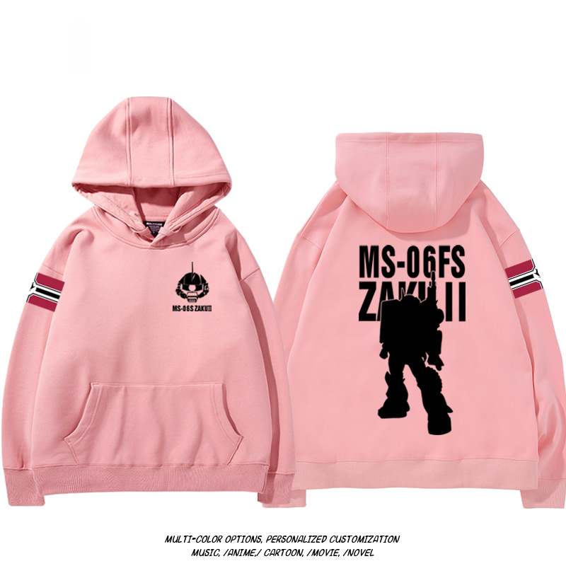 機動戰士高達扎古吉翁 聯名衛衣2024秋冬新款親子情侶裝薄絨款連帽衛衣