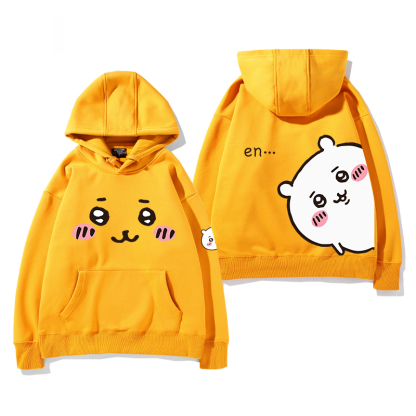 chiikawa 2024秋冬新款親子情侶裝薄絨款連帽衛衣