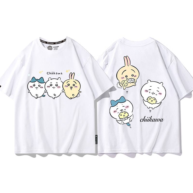 Chiikawa聯名衛衣2024秋冬新款親子情侶裝薄絨款連帽衛衣