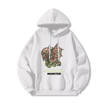 Monster Hunter Rise怪物獵人 聯名衛衣2024秋冬新款親子情侶裝薄絨款連帽衛衣