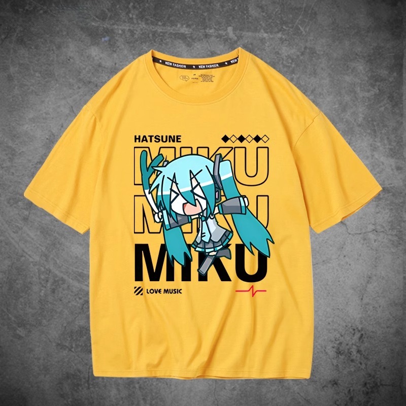 初音未來聯名衛衣2024秋冬新款親子情侶裝薄絨款連帽衛衣