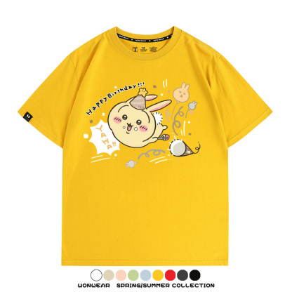 Chiikawa吉伊卡哇烏薩奇寶寶 親子情侶裝寬鬆短袖T