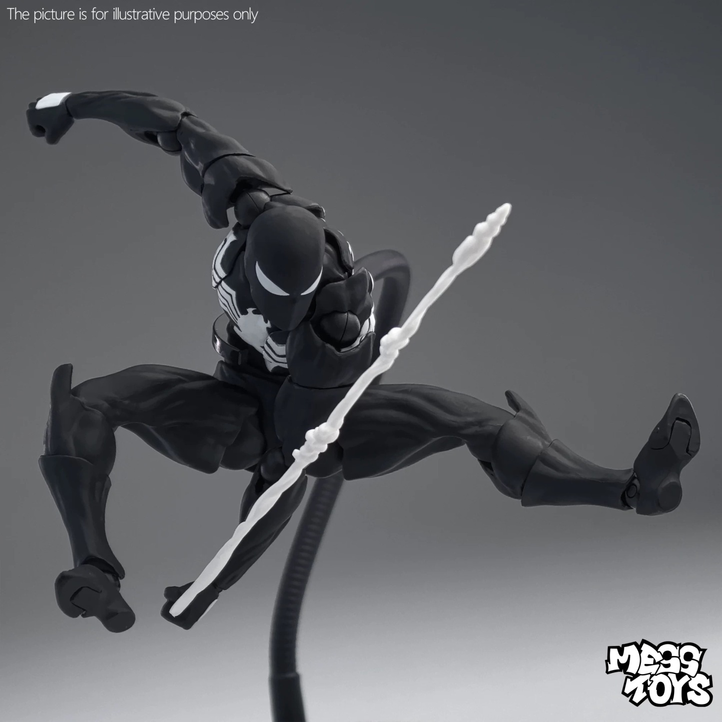 MESS TOYS 黑色鄰居 共生體蜘蛛俠 黑色毒液戰衣關節可動模型