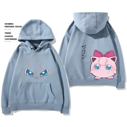 寶可夢 聯名衛衣2024秋冬新款親子情侶裝薄絨款連帽衛衣