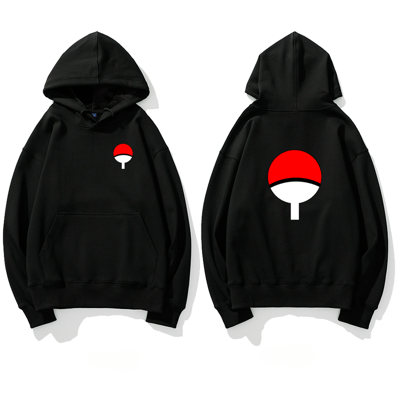 火影忍者聯名衛衣2024秋冬新款親子情侶裝薄絨款連帽衛衣