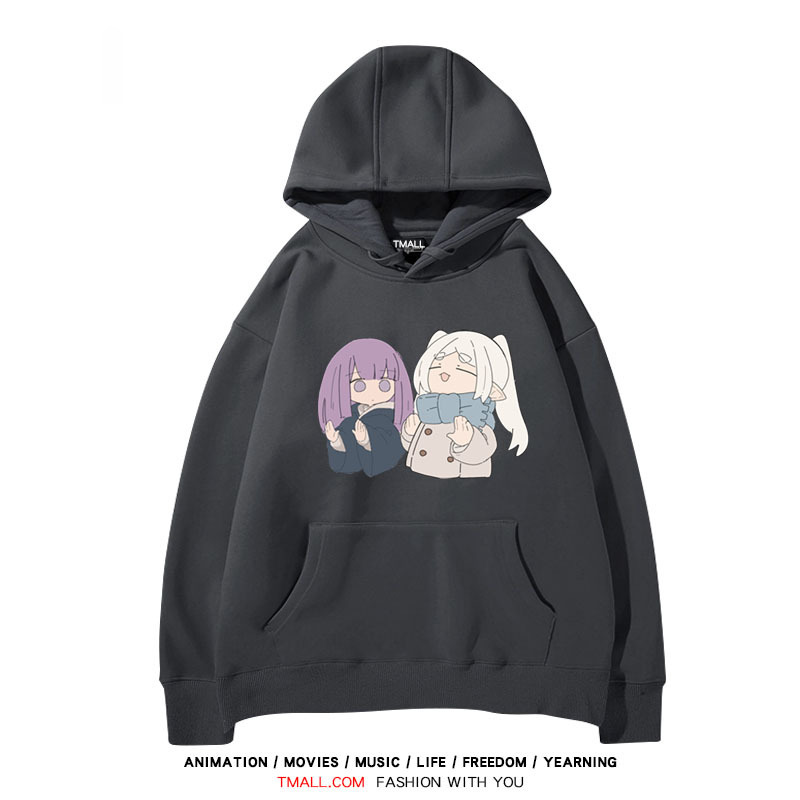 葬送的芙莉蓮 聯名衛衣2024秋冬新款親子情侶裝薄絨款連帽衛衣