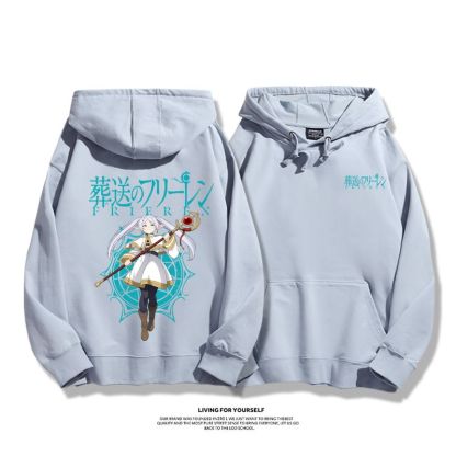 葬送的芙莉蓮2023秋冬新款親子情侶裝薄絨款連帽衛衣