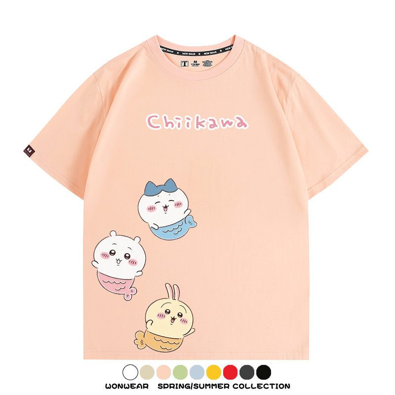 Chiikawa吉伊卡哇烏薩奇寶寶 親子情侶裝寬鬆短袖T