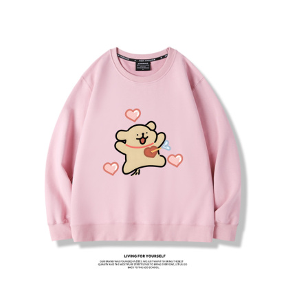 線條小狗2023親子情侶裝 圓領長袖