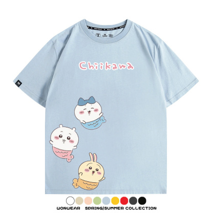 Chiikawa吉伊卡哇烏薩奇寶寶 親子情侶裝寬鬆短袖T