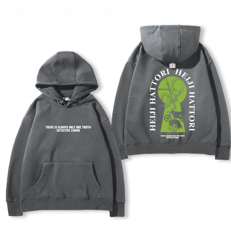 名偵探柯南 2024秋冬新款親子情侶裝薄絨款連帽衛衣