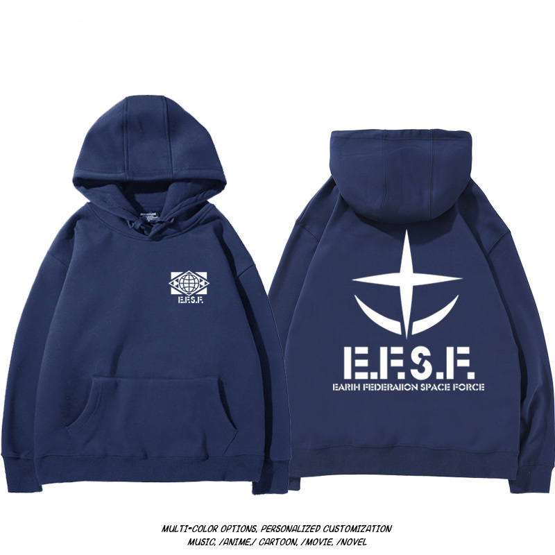 機動戰士高達扎古吉翁 聯名衛衣2024秋冬新款親子情侶裝薄絨款連帽衛衣