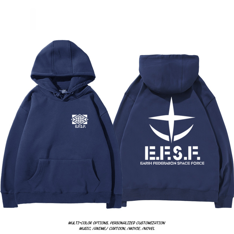 機動戰士高達扎古吉翁 聯名衛衣2024秋冬新款親子情侶裝薄絨款連帽衛衣