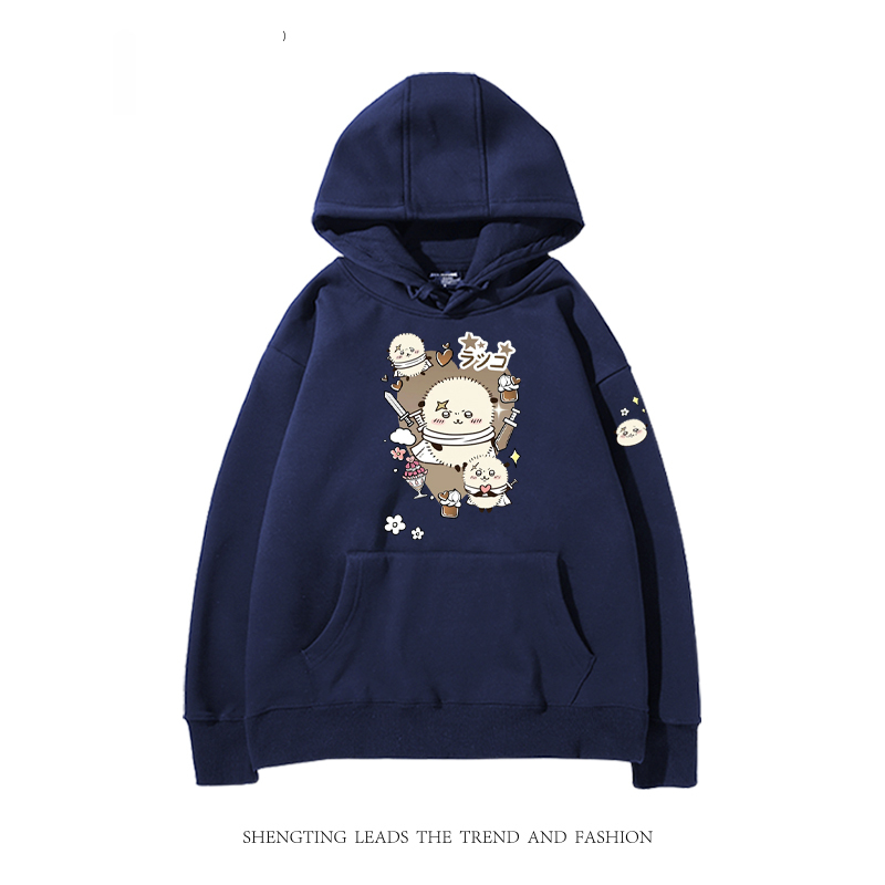 chiikawa 2024秋冬新款親子情侶裝薄絨款連帽衛衣