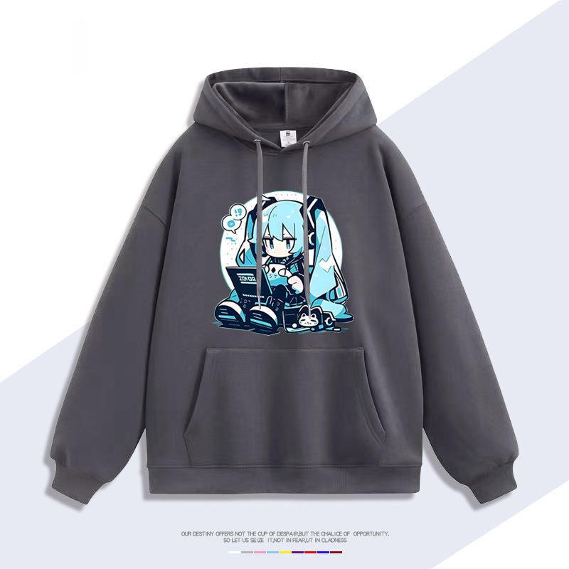 初音未來 聯名衛衣2025秋冬新款 親子情侶裝連帽衛衣