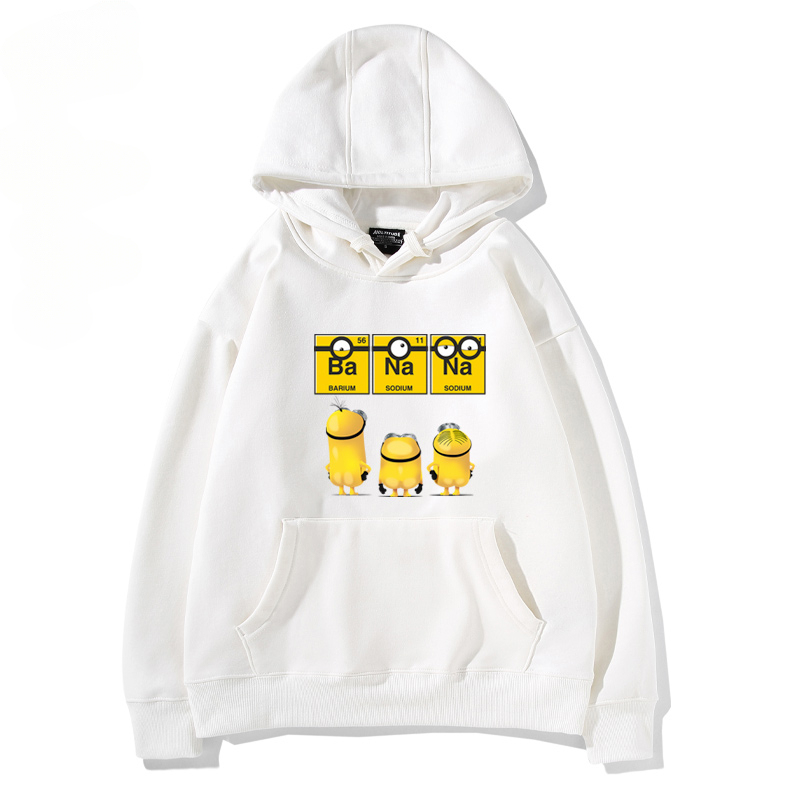 小黃人 聯名衛衣2024秋冬新款親子情侶裝薄絨款連帽衛衣