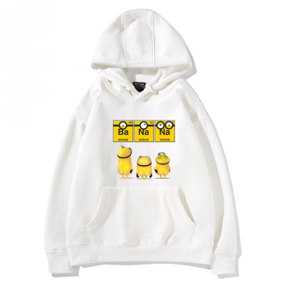 小黃人 聯名衛衣2024秋冬新款親子情侶裝薄絨款連帽衛衣