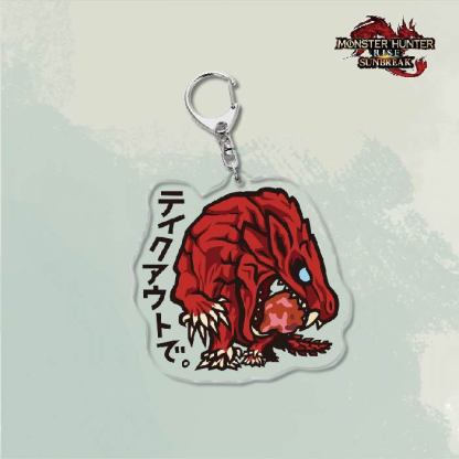 Monster Hunter Rise怪物獵人崛起滅盡龍雪鬼獸冰狼亞力克鑰匙扣掛飾【單買三件起送】