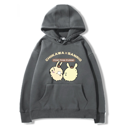 chiikawa吉伊卡哇聯名三麗歐 2024秋冬新款親子情侶裝薄絨款連帽衛衣
