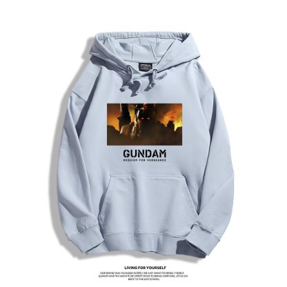 機動戰士高達 聯名衛衣2024秋冬新款親子情侶裝薄絨款連帽衛衣