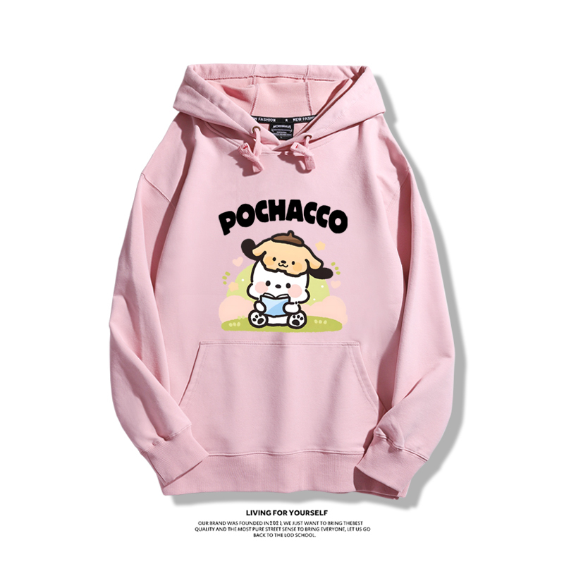 三麗鷗聯名衛衣2024秋冬新款親子情侶裝薄絨款連帽衛衣