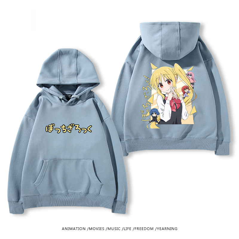 孤獨搖滾 聯名衛衣2024秋冬新款親子情侶裝薄絨款連帽衛衣