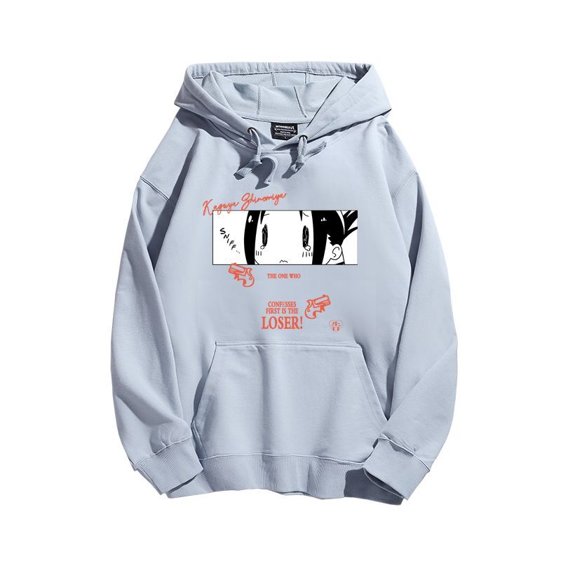 輝夜大小姐想讓我告白聯名衛衣2024秋冬新款親子情侶裝薄絨款連帽衛衣