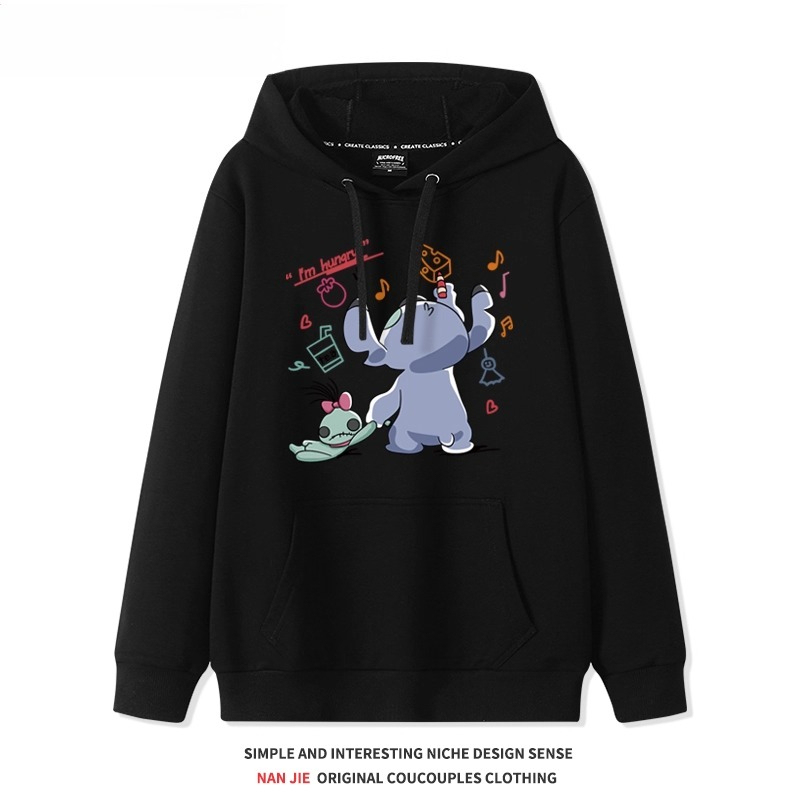 史迪仔 聯名衛衣2025秋冬新款 親子情侶裝連帽衛衣