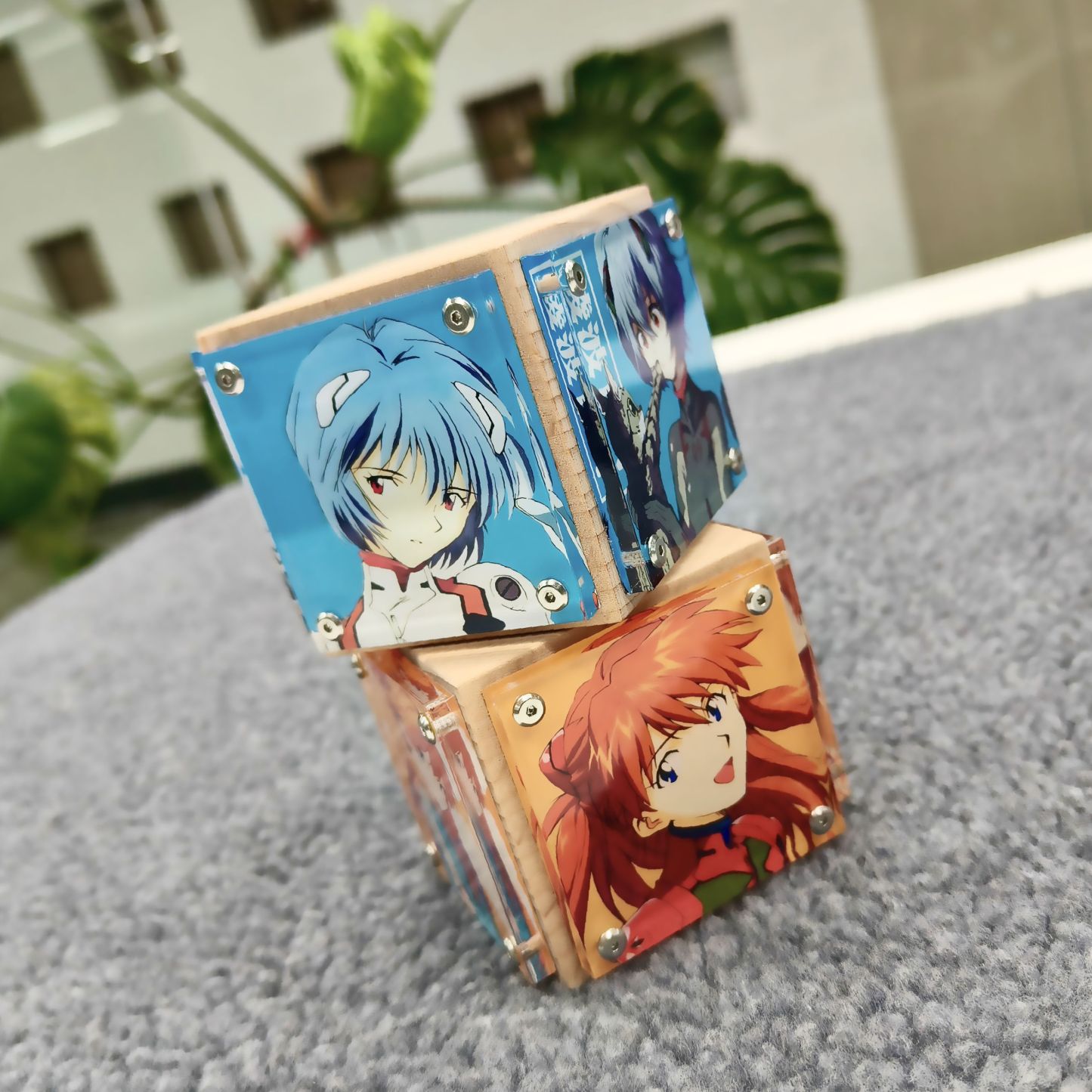 Look up EVA 綾波麗明日香Q版手辦 磁吸底座