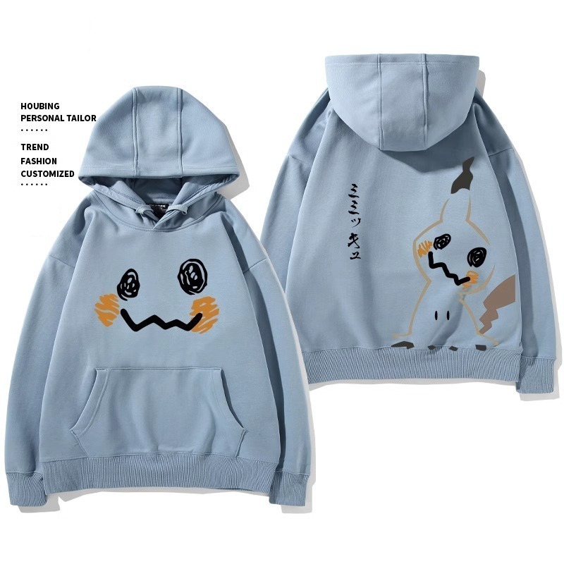 寶可夢 聯名衛衣2024秋冬新款親子情侶裝薄絨款連帽衛衣