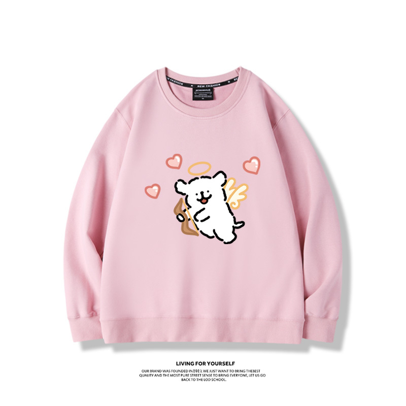 線條小狗2023親子情侶裝 圓領長袖