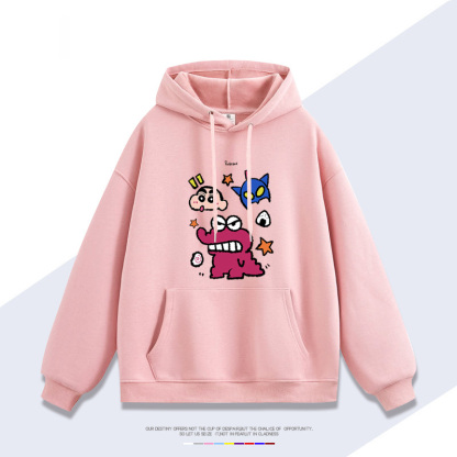 蠟筆小新 聯名衛衣2025秋冬新款 親子情侶裝連帽衛衣