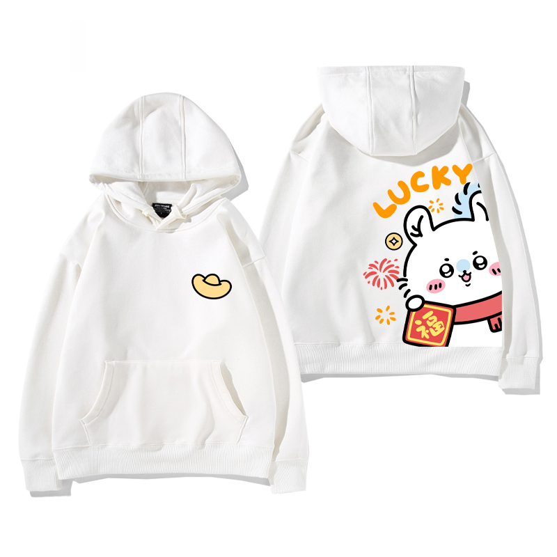 chiikawa 2024秋冬新款親子情侶裝薄絨款連帽衛衣