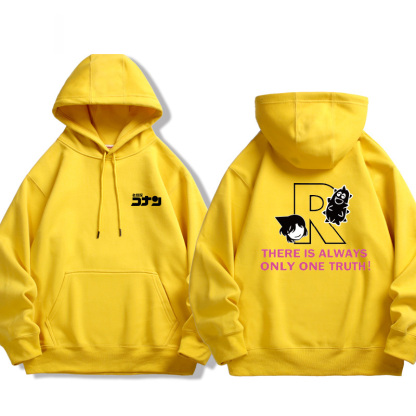 名偵探柯南 2024秋冬新款親子情侶裝薄絨款連帽衛衣